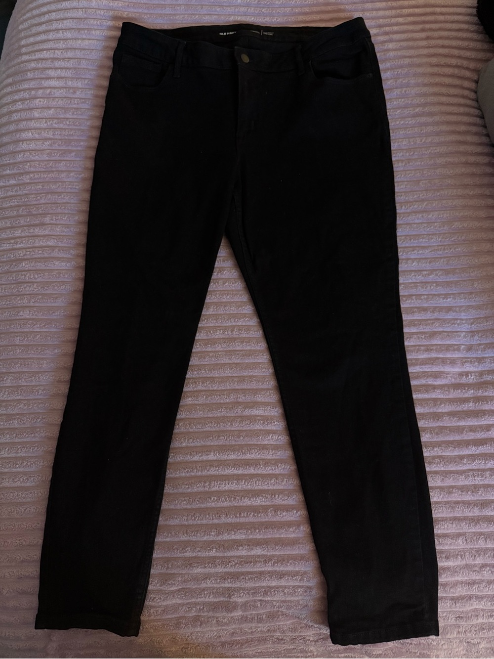 Old Navy Mid-Rise Rockstar Super Skinny Jeans Black Jeans Waist 16 Like New